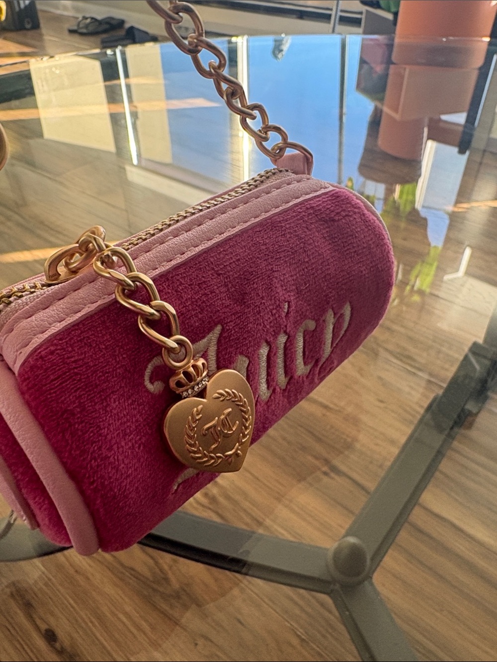 Brand New Mini Velvet Pink Juicy Couture Bag